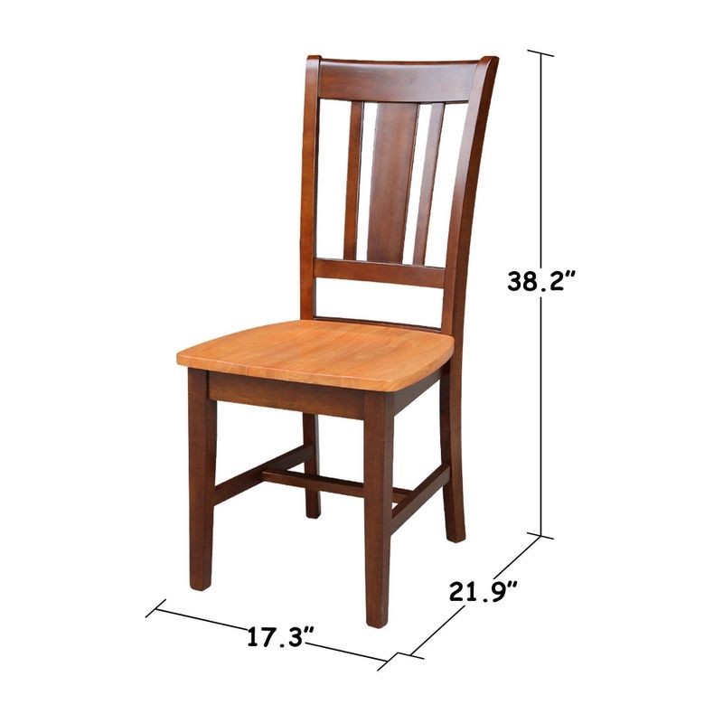 Set of 2 San Remo Splatback Chairs Cinnamon/Espresso - International Concepts, 3 of 13