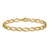Chisel Stainless Steel Polished Yellow IP-plated 8" Elongated Curb Link Bracelet - 4 of 4