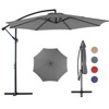 9.8FT Offset Patio Umbrella Hanging Cantilever Umbrella Outdoor Sun Shade with Easy Tilt Adjustment, 8 Ribs, UV Protection for Backyard - 2 of 4