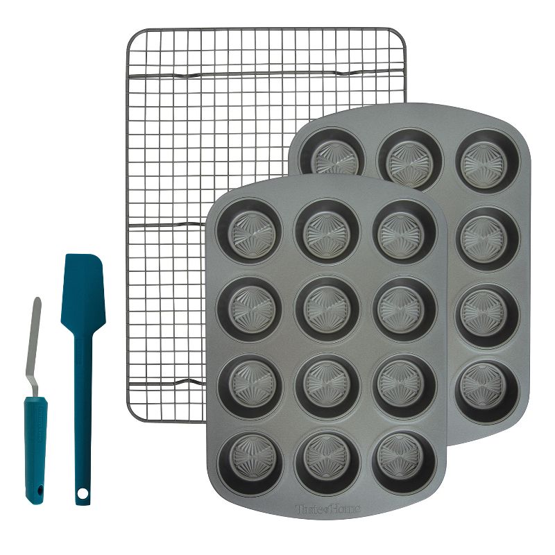 Taste of Home® 5-Piece Deluxe Muffin Bundle, Ash Gray and Sea Green, 2 of 11
