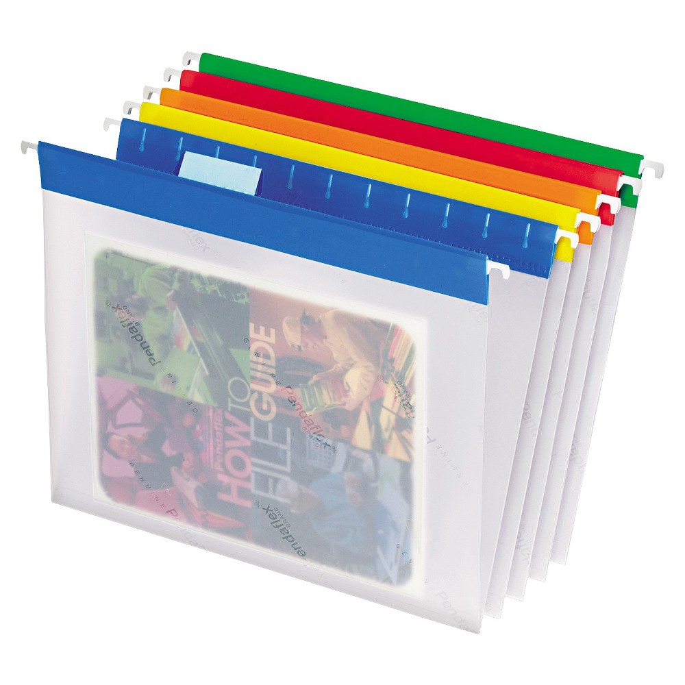 Assorted Pendaflex EasyView Poly Hanging File Folders - Multicolor and folder universal 