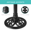 Best Choice Products Outdoor Rustic Pedestal Bird Bath Accent for Garden, Yard w/ Fleur-de-Lis Accents - 4 of 4