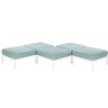 Laurel Outdoor Ottoman with Cushion - White/Seafoam - Lagoon - 4 of 4