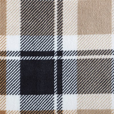 Rugged Plaid Brown 50"x60" Reversible Fleece/Sherpa Throw