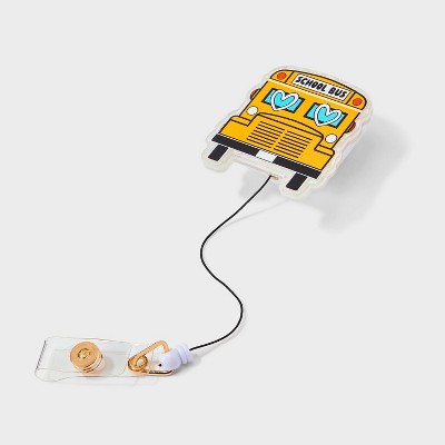 Teacher School Bus Badge Reel - Multicolor