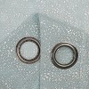 Kate Aurora Glam Chic Living 2 Pack Metallic Foil Sparkle Slub Sheer Grommet Top Curtain Panels - 3 of 4
