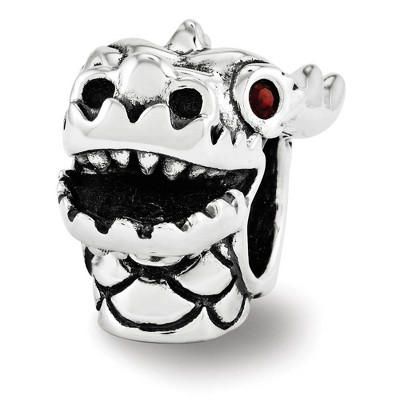 Black Bow Jewelry Sterling Silver Chinese New Year Dragon Head Bead Charm