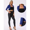 INSPIRE CHIC Women's Elegant Evening Wedding Lapel Collar Bolero Shrugs - 2 of 4