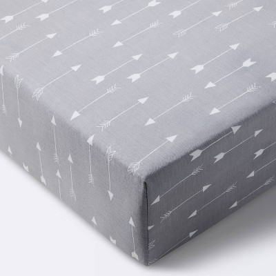 Fitted Crib Sheet Arrows - Cloud Island™ Gray