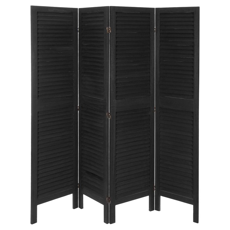 5 1/2 ft. Tall Modern Venetian Room Divider - Black (4 Panels), 1 of 6