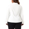 Agnes Orinda Women's Plus Size V Neck Long Sleeve Button Down Business Casual Chiffon Shirt - 4 of 4