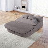 GDFStudio Augustine Modern Chenille and Foam Upholstered Full Size Foldable Sofa Bed with Blanket and 2 Pillows - 2 of 4