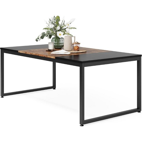 Tribesigns Modern Dining Table, 71 Inch Rectangular Kitchen Table For 6 ...