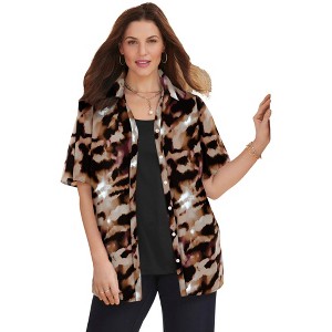 Catherines Timeless Short Sleeve Blouse - 1 of 4
