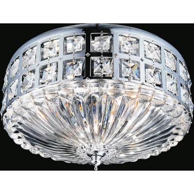 CWI Lighting Bloome 4 Light Bowl Flush Mount With Chrome Finish