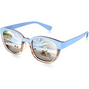 Leafael Polarized Sunglasses Women's Trendy Two Tone Design, UV400 100% Protection, Retro Square Frame, Lifestyle & Active - 1 of 4