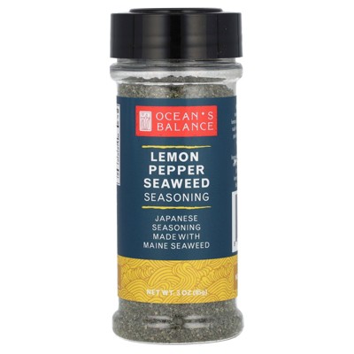 Ocean's Balance Lemon Pepper Seaweed Seasoning, 3 oz (85 g)