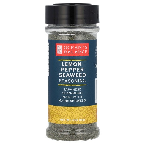 Ocean's Balance Lemon Pepper Seaweed Seasoning, 3 Oz (85 G) : Target