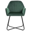 vidaXL Dining Chairs 2 pcs Green Velvet - 3 of 4