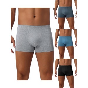 INSPIRE CHIC Men's 4 Pack Underwear Soft Solid Color Boxer Briefs - 1 of 4