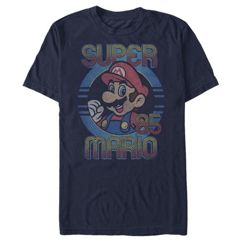 Men's Nintendo Mario Circle 1985 T-shirt - Navy Blue - Large : Target