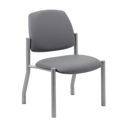 Armless Guest Chair Gray - Boss Office Products