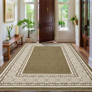 COZONY Modern Border Area Rug, Soft Washable Non-Slip Carpet for Living Room and Bedroom - 1 of 4
