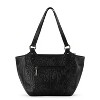 The Sak Women's Bolinas Leather Satchel, Black Leaf Embossed, One Size US - 3 of 4