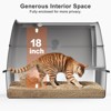 JOEJOY Stainless Steel Cat Litter Box,Double-layered 18" High Sided Cat Litter Box,Metal Litter Pan with Lid,Extra Large Litter Box with Scoop - 2 of 4
