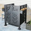 SEVOBAL Garden Fences and Gates Metal Privacy Fence Cover, Suitable for Conceal Air Conditioning Unites for Outdoor Units, Gray, 36"*36"*44.5" - 4 of 4