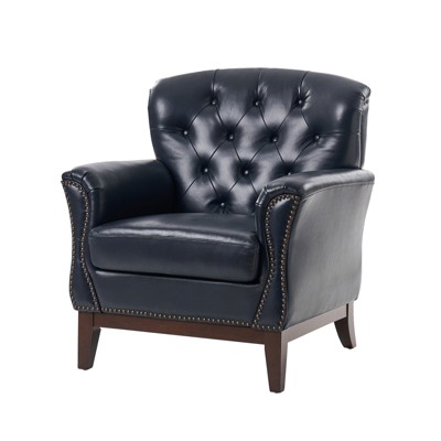 Dermot traditional genuine leather chair| HULALA HOME