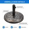 LOVMOR 17.72" 24.2 lbs Market Heavy Duty Umbrella Round Stand Base for Patio - 4 of 4