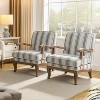 Rinaldo Farmhouse Style Armchair with Romantic Stripes Armchair for Living Room, Lounge, Bedroom Set of 2  | ARTFUL LIVING DESIGN - 2 of 4