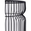 Vynxaria 21" Modern End Table - Sleek Metal Base with Tinted Tempered Glass Top - 2 of 4