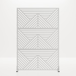 Dovelina Outdoor Metal Privacy Screen Freestanding Patio Decorative Screens - 1 of 4