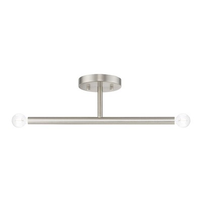 Livex Lighting Copenhagen 2 - Light Semi-Flush Mount in  Brushed Nickel