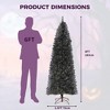 Artificial Pencil Christmas Tree with Metal Stand - Slim Holiday Decoration for Home, Office, Christmas - 4 of 4