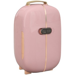 HOMCOM Portable Skincare Fridge, 0.4 Cu. Ft Mini Fridge with Timer, Thermoelectric Cooler Refrigerator for Beauty, Makeup and Cosmetics - 1 of 4