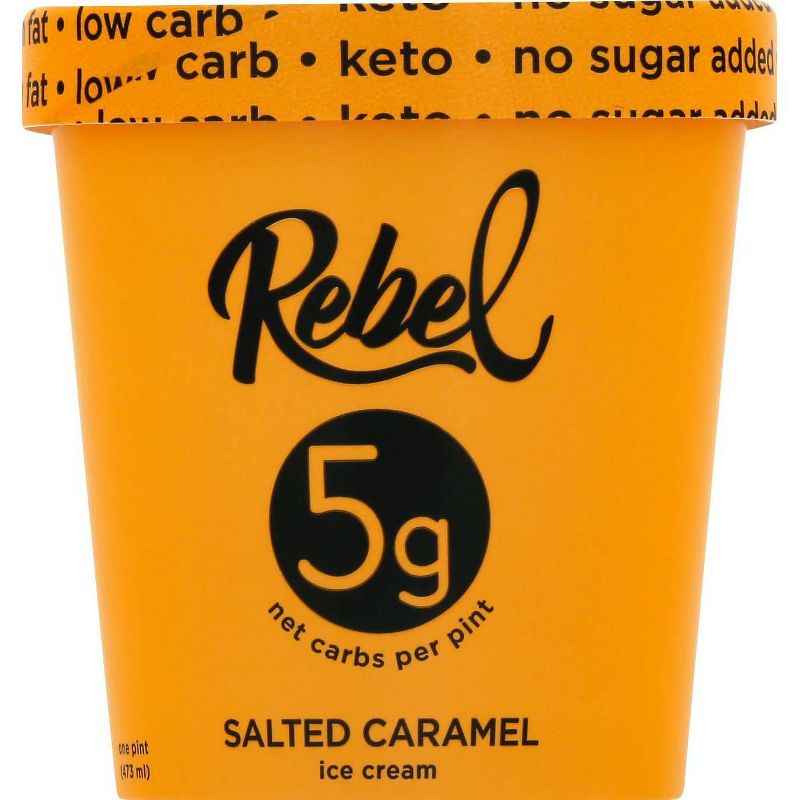 Rebel Creamery Salted Caramel Ice Cream - 16oz, 1 of 5