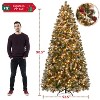Yaheetech 6Ft/7.5Ft Pre-lit Frosted Artificial Christmas Tree - 3 of 4
