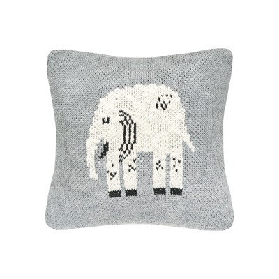 C&F Home 10" x 10" Elephant Knitted Throw Pillow