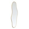 Aghana Digitals Gold Oblong Wall Mirror - 35.4x15.7in Synthetic Glass & PVC, Minimalist Design for - 3 of 4