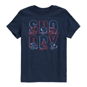 Boys' - Peanuts - Hockey Snoopy Short Sleeve Graphic T-Shirt - 1 of 4
