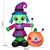 Gemmy Airblown Inflatable Witch w/Hex JOL Scene, 4.5 ft Tall, Multi - 3 of 4