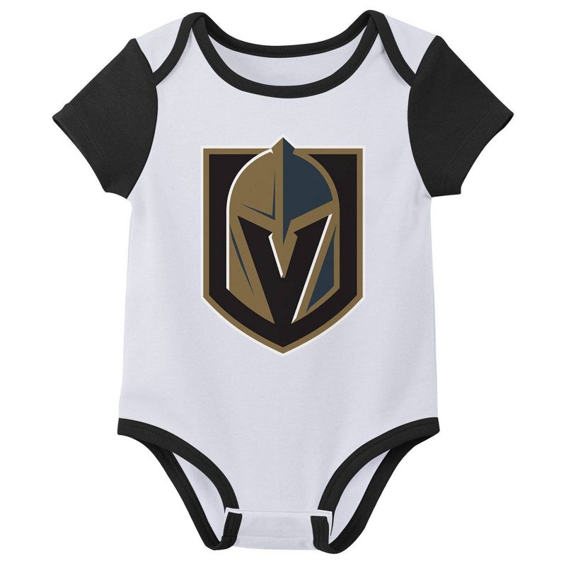 NHL Vegas Golden Knights Infant Boys&#39; 3pk Bodysuit, 3 of 5