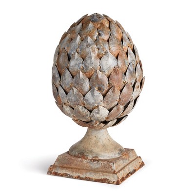 Plum & Post Weathered Metal Artichoke Finial