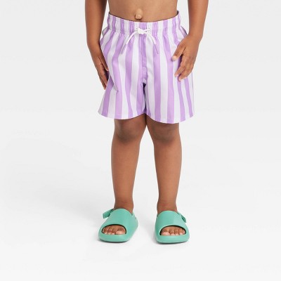 Toddler Boys' Striped Swim Shorts - Cat & Jack™ Purple