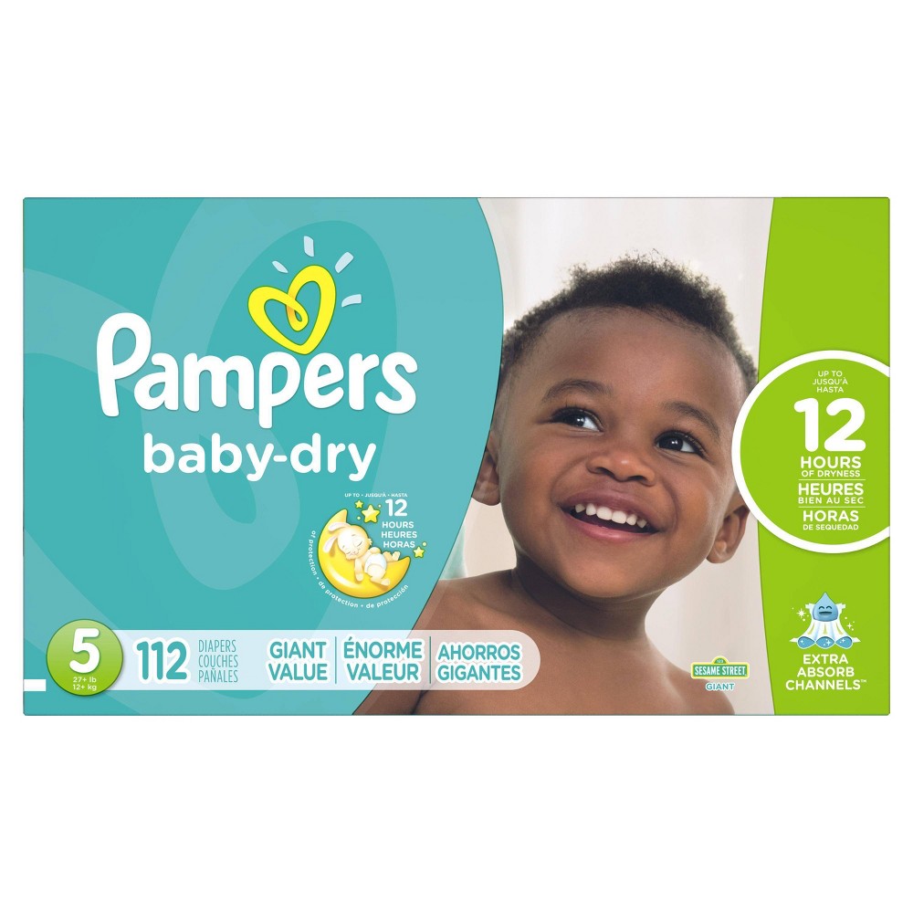 UPC 037000862352 product image for Pampers Baby Dry Diapers, Giant Pack - Size 5 (112 ct) | upcitemdb.com