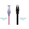 Monoprice Cat6A Ethernet Patch Cable 5-Pack - 5 Feet - Pink | Snagless, RJ45, 550MHz, UTP, Pure Bare Copper Wire, 10G, 30AWG  - SlimRun - 2 of 4