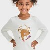 Toddler Girls' Long Sleeve Sweet Dear Graphic T-Shirt - Cat & Jack™ Cream - image 2 of 4